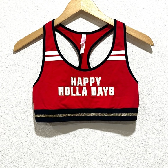 PINK Victoria’s Secret holiday racerback sports bra